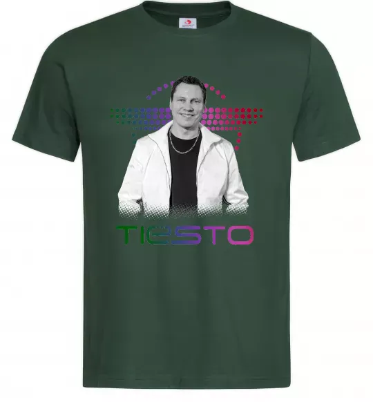 Мужская футболка DJ Tiesto Темно-зеленый фото