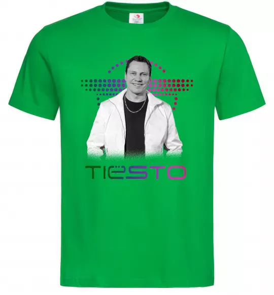 Мужская футболка DJ Tiesto Зеленый фото