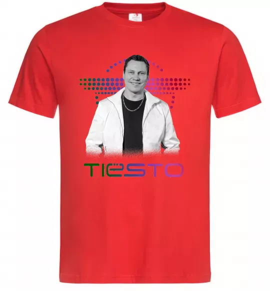 Мужская футболка DJ Tiesto Красный фото