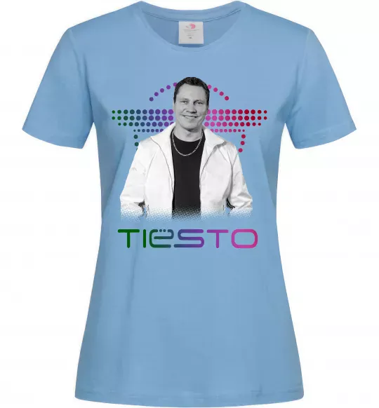 Женская футболка DJ Tiesto Голубой фото