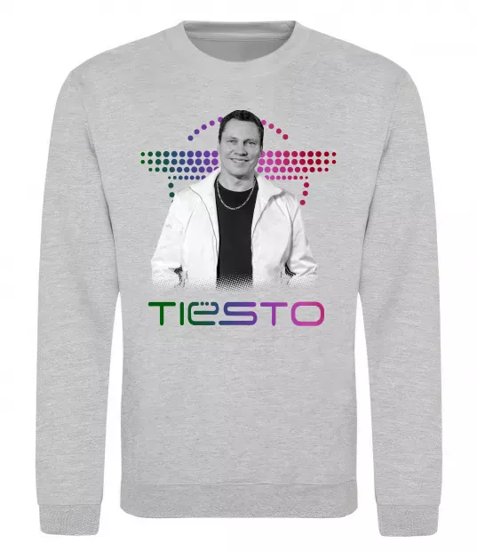 Свитшот DJ Tiesto Серый меланж фото