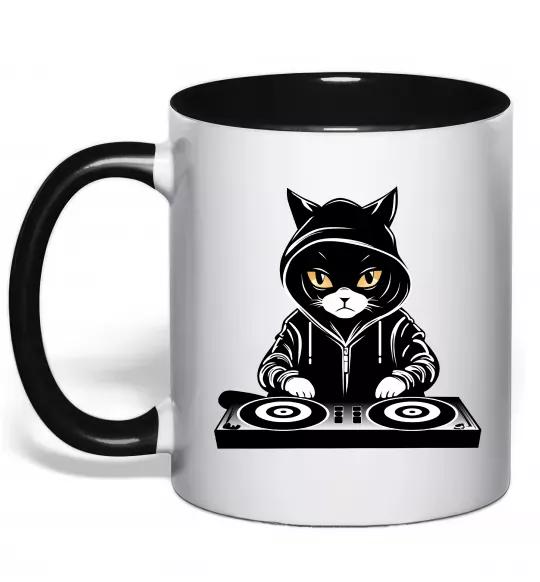 Чашка с цветной ручкой DJ CAT Черный фото