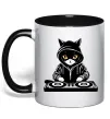 Чашка с цветной ручкой DJ CAT Черный фото