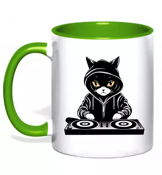 Чашка с цветной ручкой DJ CAT Зеленый фото