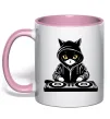 Чашка с цветной ручкой DJ CAT Нежно розовый фото