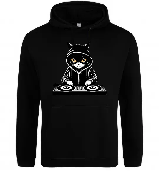 Мужская толстовка (худи) DJ CAT Черный фото