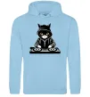 Чоловіча толстовка (худі) DJ CAT Блакитний фото