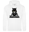 Женская толстовка (худи) DJ CAT Белый фото