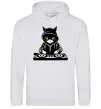 Женская толстовка (худи) DJ CAT Серый меланж фото