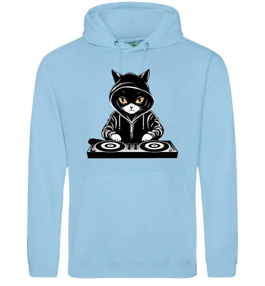 Женская толстовка (худи) DJ CAT Голубой фото