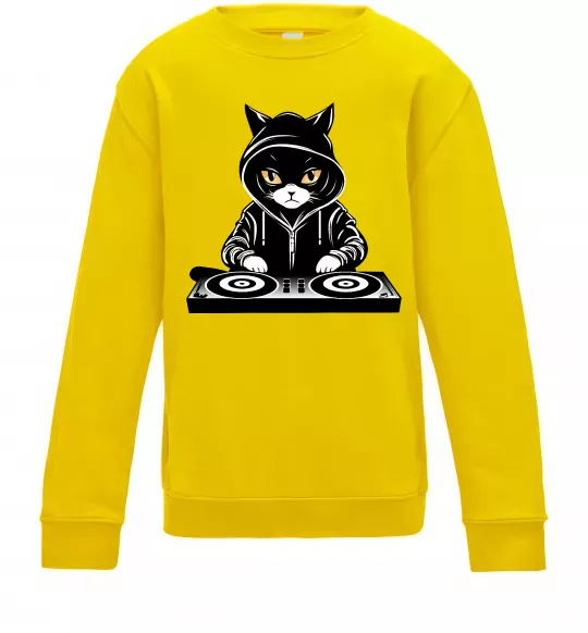 Детский Свитшот DJ CAT Солнечно желтый фото