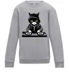 Детский Свитшот DJ CAT Серый меланж фото