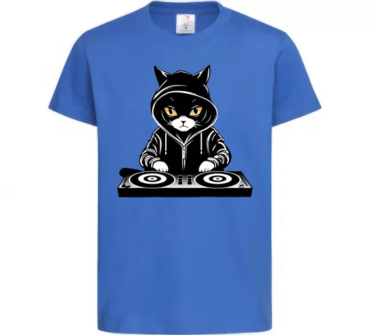 Дитяча футболка DJ CAT Яскраво-синій фото