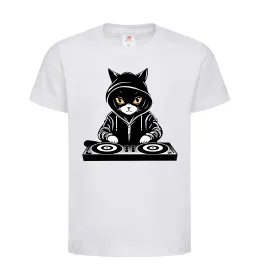 Дитяча футболка DJ CAT Білий фото