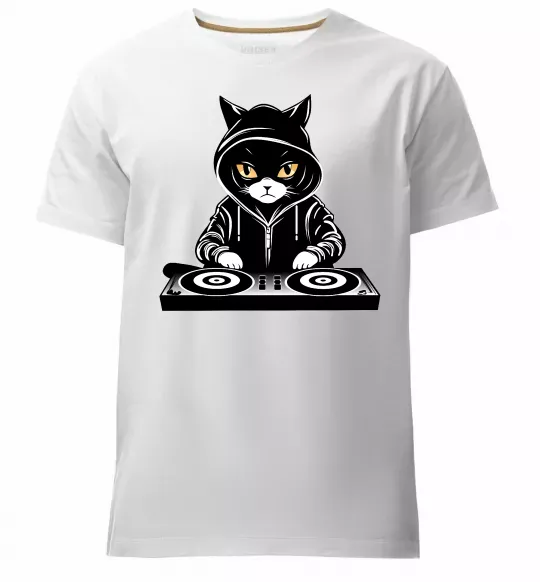 Мужская премиум футболка DJ CAT Белый фото