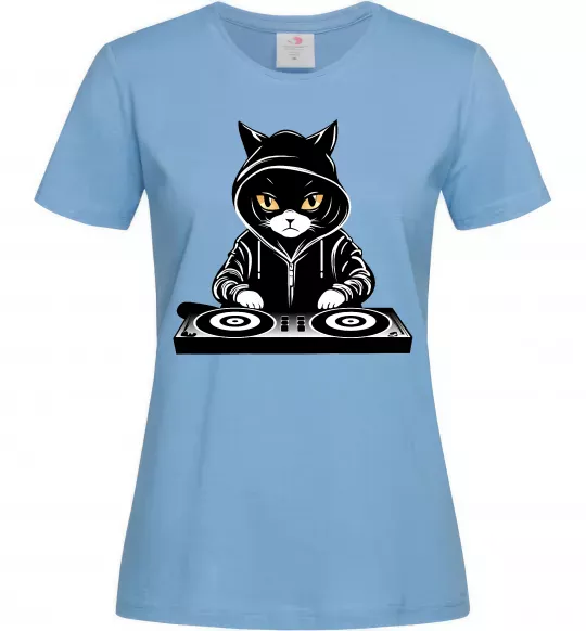 Женская футболка DJ CAT Голубой фото
