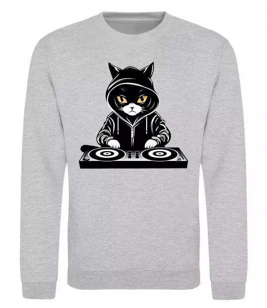 Свитшот DJ CAT Серый меланж фото