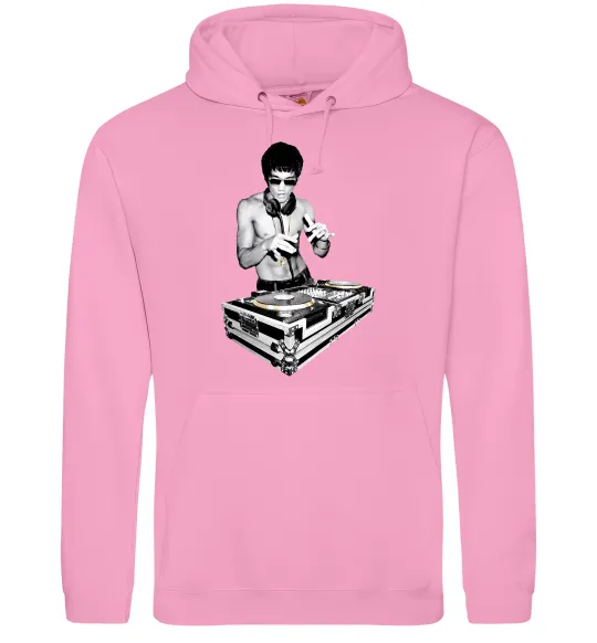 Мужская толстовка (худи) DJ Bruce Lee Розовый фото