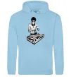 Мужская толстовка (худи) DJ Bruce Lee Голубой фото