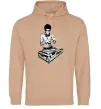 Женская толстовка (худи) DJ Bruce Lee Песочный фото