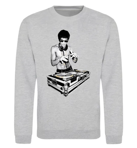Свитшот DJ Bruce Lee Серый меланж фото