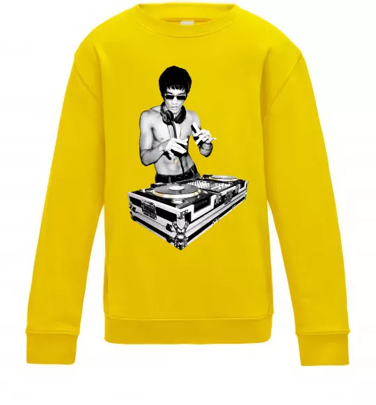 Детский Свитшот DJ Bruce Lee Солнечно желтый фото