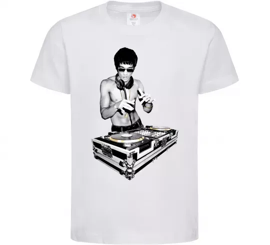 Дитяча футболка DJ Bruce Lee Білий фото