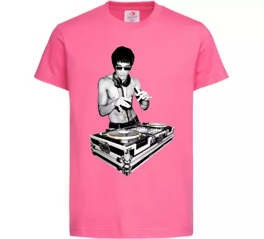Дитяча футболка DJ Bruce Lee Яскраво-рожевий фото