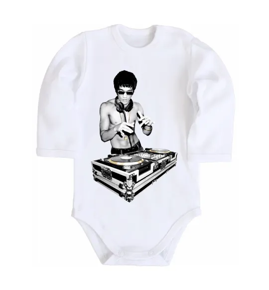 Детский боди DJ Bruce Lee Белый фото