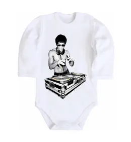 Дитячий бодік DJ Bruce Lee Білий фото