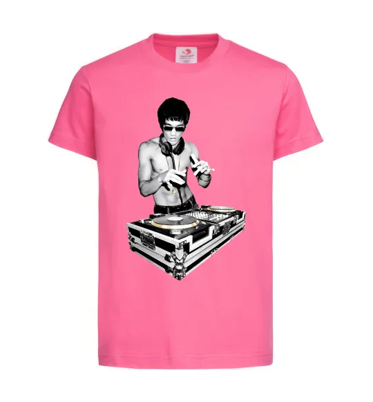 Детская футболка DJ Bruce Lee Ярко-розовый фото