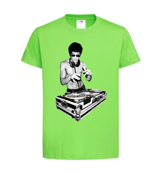 Детская футболка DJ Bruce Lee Лаймовый фото