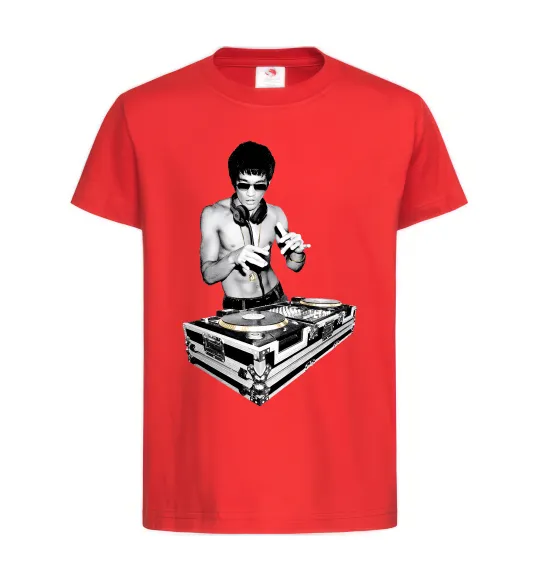 Детская футболка DJ Bruce Lee Красный фото