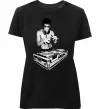 Женская премиум футболка DJ Bruce Lee Черный фото
