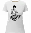 Женская премиум футболка DJ Bruce Lee Белый фото