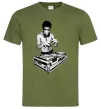 Мужская футболка DJ Bruce Lee Оливковый фото