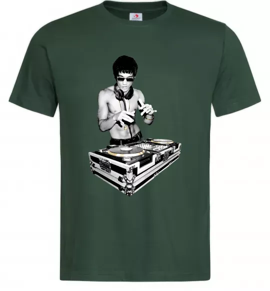 Мужская футболка DJ Bruce Lee Темно-зеленый фото