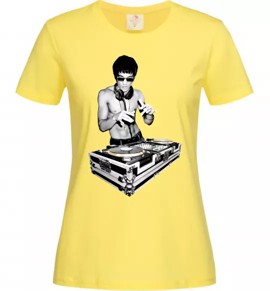 Жіноча футболка DJ Bruce Lee Лимонний фото