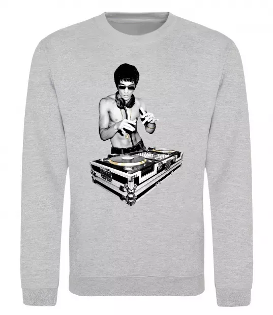 Світшот DJ Bruce Lee Сірий меланж фото