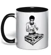 Чашка з кольоровою ручкою DJ Bruce Lee Чорний фото