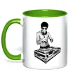 Чашка з кольоровою ручкою DJ Bruce Lee Зелений фото