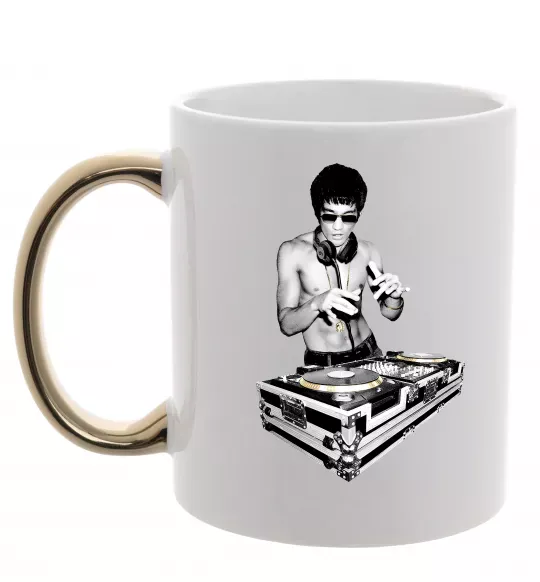Чашка з кольоровою ручкою DJ Bruce Lee Золото фото