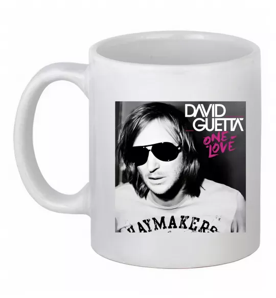 Чашка керамическая David Guetta One love Белый фото