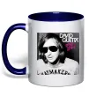 Чашка с цветной ручкой David Guetta One love Глубокий темно-синий фото