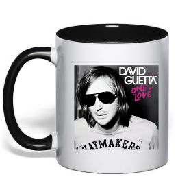 Чашка с цветной ручкой David Guetta One love