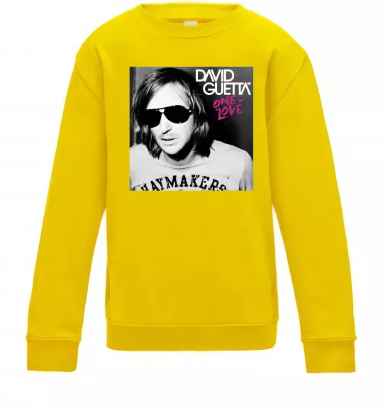 Детский Свитшот David Guetta One love Солнечно желтый фото