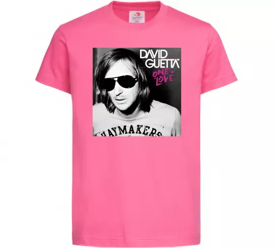 Дитяча футболка David Guetta One love Яскраво-рожевий фото