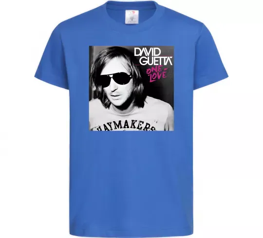 Дитяча футболка David Guetta One love Яскраво-синій фото