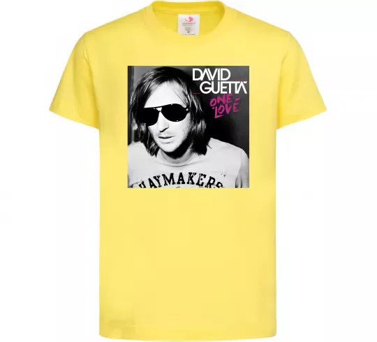 Дитяча футболка David Guetta One love Лимонний фото