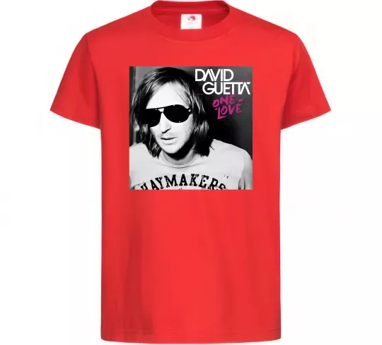 Дитяча футболка David Guetta One love Червоний фото